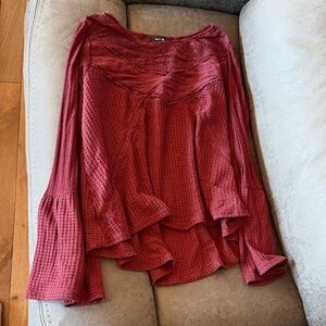 Miss Me Burgundy Long Sleeve Top